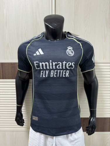 Player Version 2025/26 Real Madrid Away Black Thailand Soccer Jersey AAA-MY/308/888