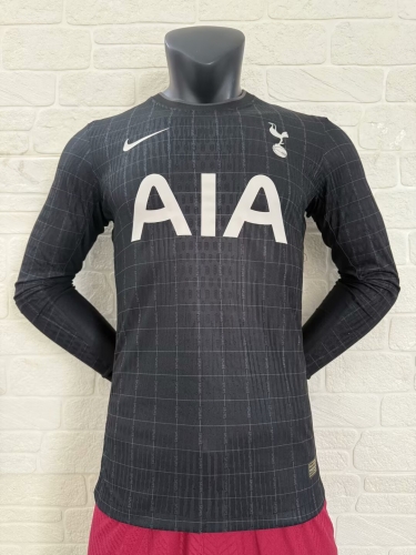 Player Version 2025/26 Tottenham Hotspur Away Black LS Thailand Soccer Jersey AAA-16