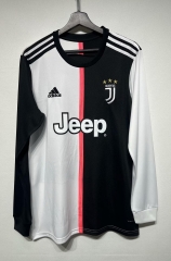 19/20 Juventus Home Black & White Thailand LS Soccer Jersey AAA-301/601