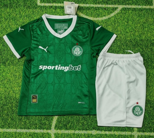 2025/26 SE Palmeiras Home Green Kid/Youth Soccer Uniform-123