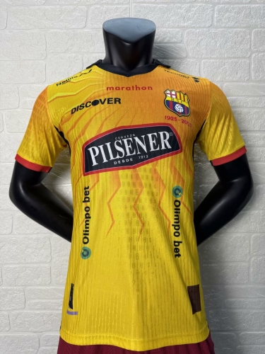 100th Player Commemorative Version 2025/26 Barcelona Yellow Thailand Soccer Jerseys AAA-16