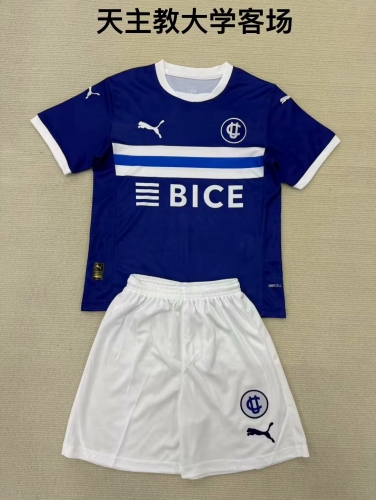 Kids 2025-26 Universidad Católica Away Royal Blue Kids/Youth Soccer Uniform-208