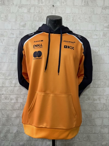 (Size S-3XL) 2025 Mclaren Yellow Formula One Tracksuit Racing Top With Hat-805