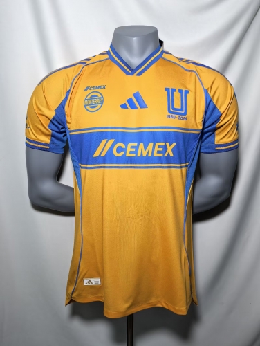 Player Version 2025/26 Tigre UANL Home Yellow Thailand Soccer Jersey AAA-912