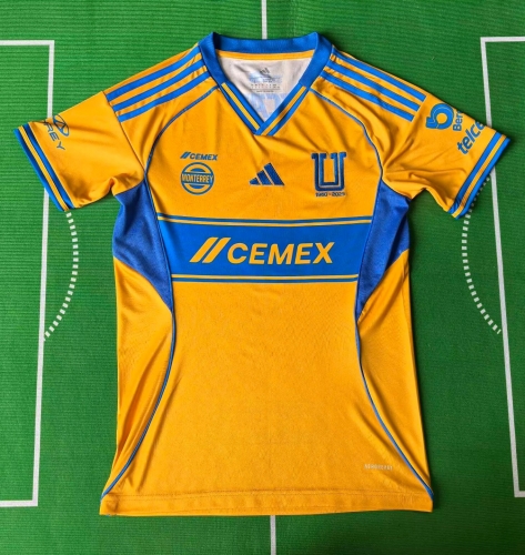 2025/26 Tigres UANL Home Yellow Female Thailand Soccer Jersey AAA-912