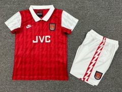 Kids 1994/96 Retro Version Arsenal Home Red Kids/Youth Soccer Uniform-1040