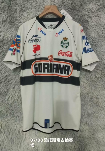 07/08 Retro Version Santos Laguna Away White Thailand Soccer Jersey AAA-2178/999