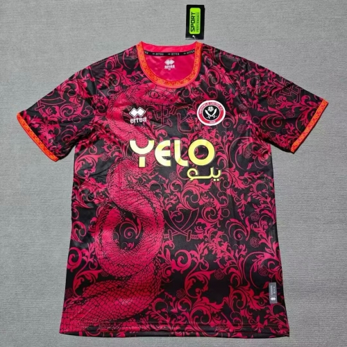 2025/26 Snake Year Commemorative Version Sheffield United Red & Black Thailand Soccer Jersey AAA-23