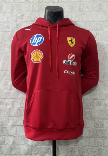 (Size S-3XL) 2025 Ferrar Red Formula One Hooodies Racing Top-805