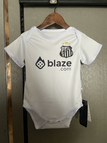 (Size 9-12) 2025/26 Santos FC White Baby Soccer Uniform