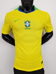 Player version 2025/26 Brazil Home Yellow Soccer Thailand Jersey AAA-MY