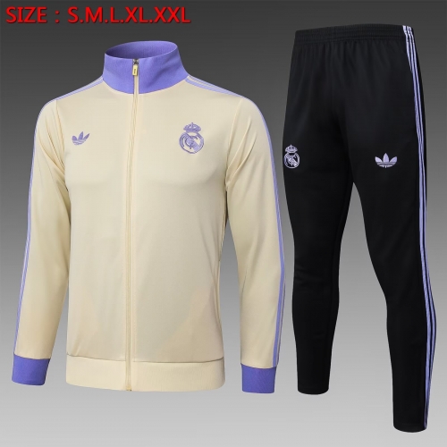 2024/25 Real Madrid Apricot Thailand Jacket Uniform-815