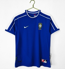 98 Retro Version Brazil Away Blue Thailand Soccer Jersey AAA-503/811/710