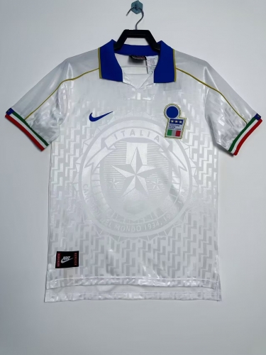 1995 Retro Version Italy Away White Thailand Soccer Jersey AAA-811