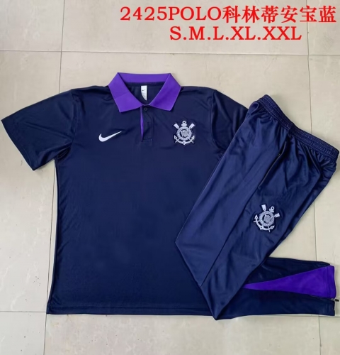 2024/25 Corinthians Royal Blue Thailand Soccer Polo Uniform-815