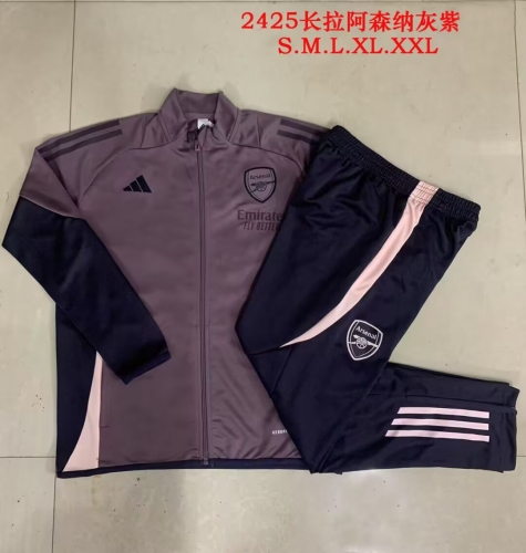 2024/25 Arsenal Purple Gray Soccer Jacket Uniform-815