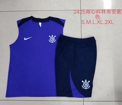 2024/25 Corinthians Blue Purple Tracksuit Soccer Uniform-815