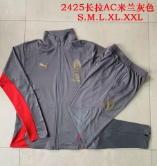 2024/25 AC Milan Gray Soccer Jacket Uniform-815