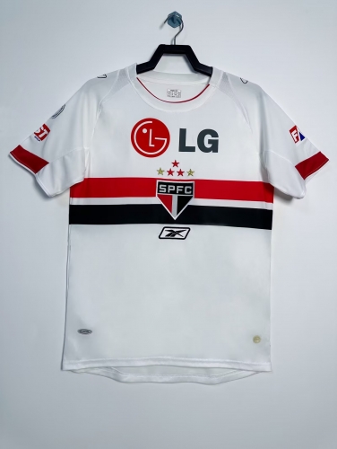 07/08 Retro Version São Paulo FC White Thailand Soccer Jersey AAA-410/811