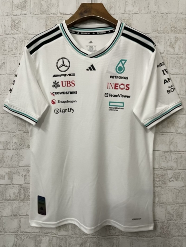 2025 Benz White Formula One Racing Shirts-805