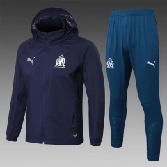 2025/26 Olympique Marseille Royal Blue Soccer Windbreaker Uniform With Hat-815