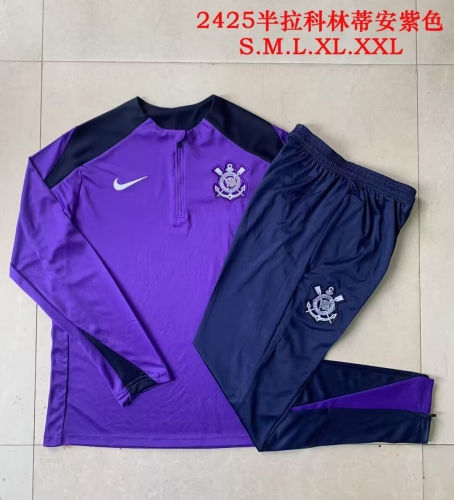 2024/25 Corinthians Purple Tracksuit Soccer Uniform-815