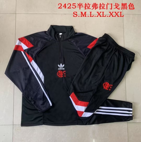 2024/25 Flamengo Black Thailand Tracksuit Uniform-815