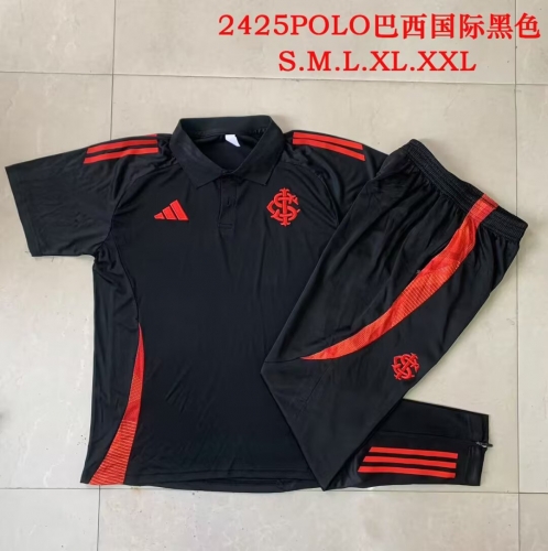 2024/25 Brazil SC Internacional Black Thailand Polo Uniform-815