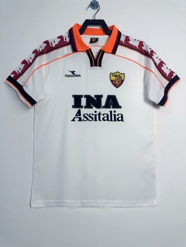 98-99 Retro Version AS Roma Away White Thailand Soccer Jersey AAA-811