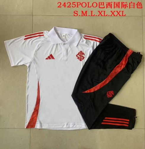 2024/25 Brazil SC Internacional White Thailand Polo Uniform-815