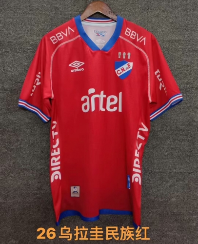 2025/26 Club Nacional de Football Away Red Thailand Soccer Jersey AAA-709