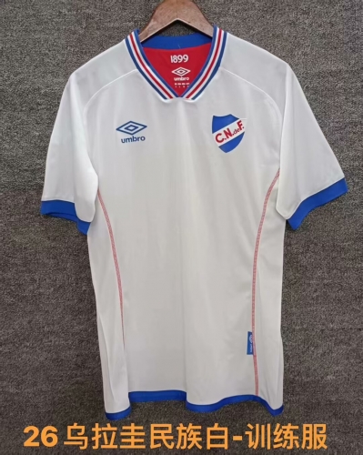 2025/26 Club Nacional de Football White Thailand Soccer Training Jerseys-709