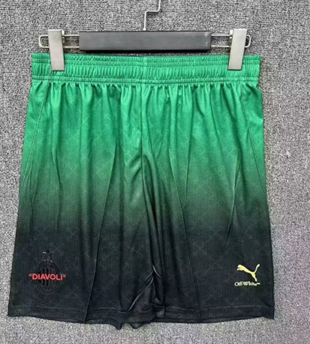 2024/25 AC Milan 4nd Away Black & Green Thailand Soccer Shorts-509/315