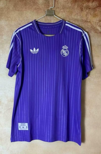 2025/26 Retro Commemorative Version Real Madrid Purple Cotton T-Shirts-23