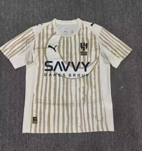 2025/26 Al-Hilal Saudi Away White Yelloe Thailand Soccer Jersey AAA-709