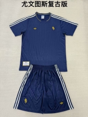 2025/26 Retro Version Juventus Royal Blue Soccer Uniform-208