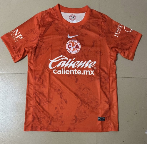 2024/25 Club América Goalkeeper Orange & Red Thailand Soccer Jerseys-07