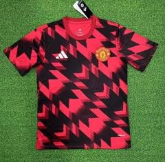 2025/26 Manchester United Black & Red Thailand Soccer Training Jerseys-320/23