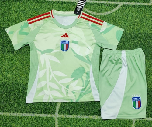 Kids 2025/26 Italy Away Green Kids/Youth Soccer Uniform-530/507