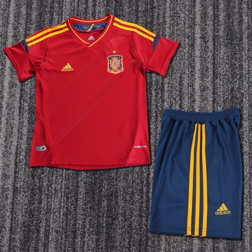 Kids 2012 Retro Spain Home Red Kids/Youth Soccer Uniform-1040/516/811