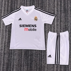Kids 04-05 Retro Version Real Madrid Home White Kids/Youth Soccer Uniform-811/1040