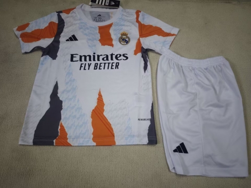 Kids 2025-26 Real Madrid White Kids/Youth Soccer Uniform-507/SKE