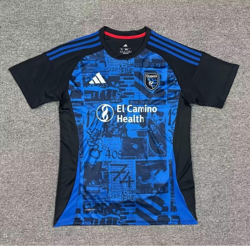 2025/26 San Jose Earthquakes Black & Blue Thailand Soccer Jersey AAA-1040