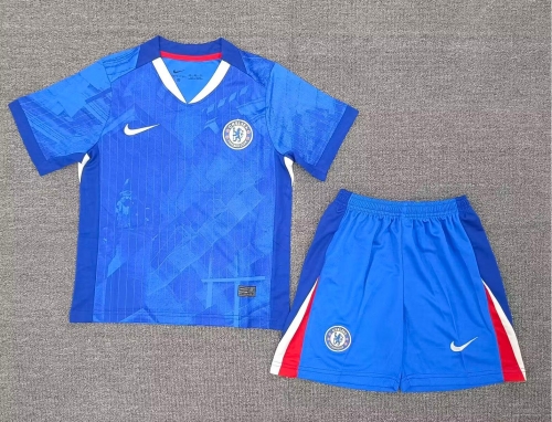 Kids 2025/26 Chelsea Home Blue Kids/Youth Soccer Uniform-A