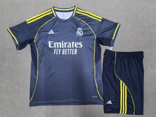 2025/26 Real Madrid Away Black Soccer Uniform-315