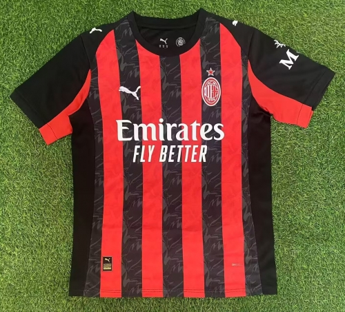 2025/26 AC Milan Home Red & Black Thailand Soccer Jersey AAA-416