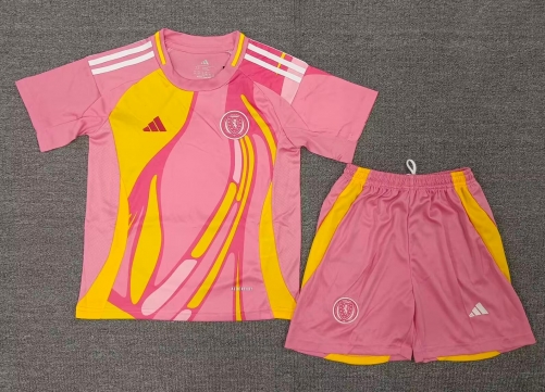 Kids 2025/26 Scotland Away Pink Kids/Youth Soccer Uniform-A/208