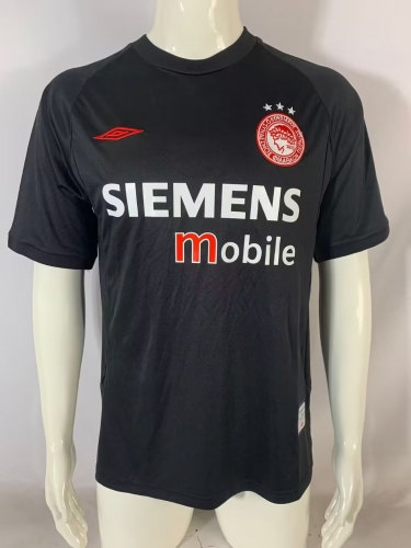 04/05 Retro Version Olympiacos F.C. Black Thailand Soccer Jersey AAA-503