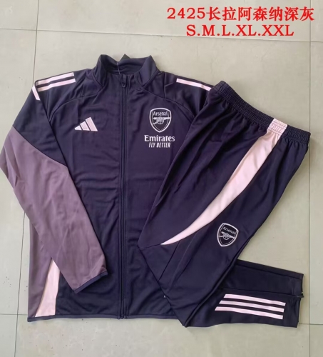 2024/25 Arsenal Purple Gray Soccer Jacket Uniform-815