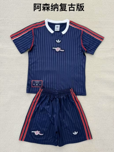 2025/26 Retro Version Arsenal Royal Blue Kids/Youth Soccer Uniform-208